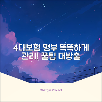 사업장 4대보험 명부, 똑똑하게 관리하는 비법!