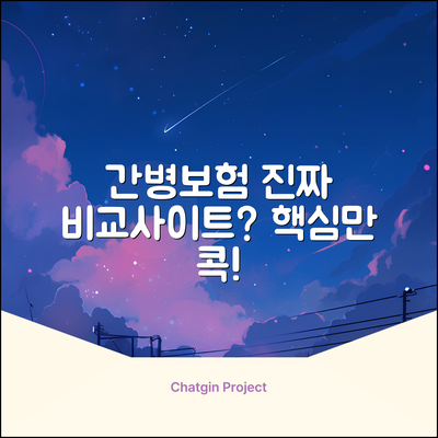 간병보험 비교사이트, 어디가 진짜일까요?